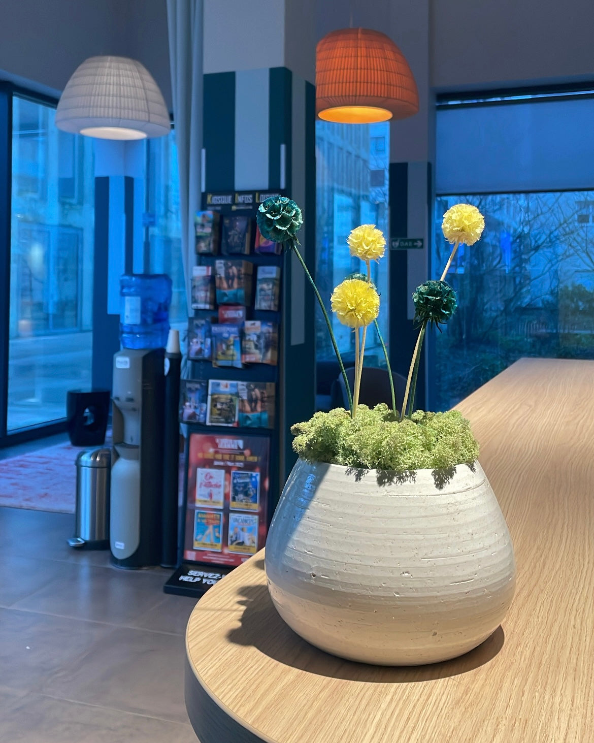 Composition florale projet Odalys Nantes ANILA Lichen&CO