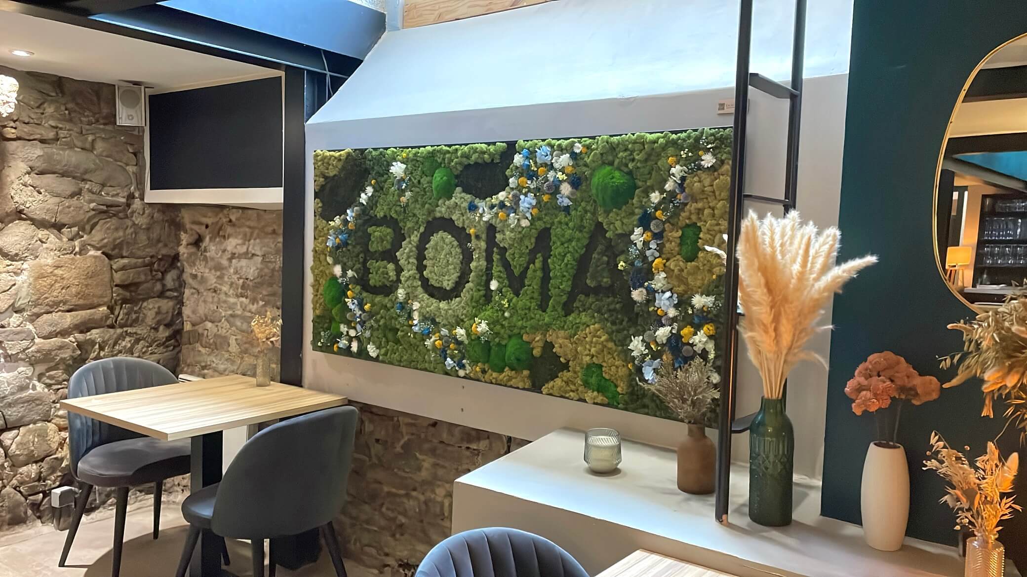 Tableau végétal Restaurant Boma Vannes